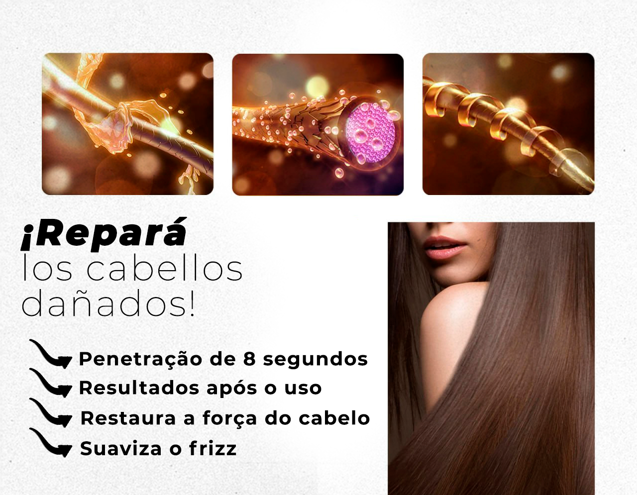 Mascarilla de Alisado Instantáneo con Colágeno Puro y Queratina Pura - PURC®  (Comprá 1 y llevate 2)