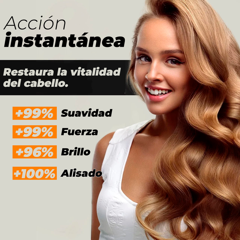 Mascarilla de Alisado Instantáneo con Colágeno Puro y Queratina Pura (Comprá 1 y llevate 2)